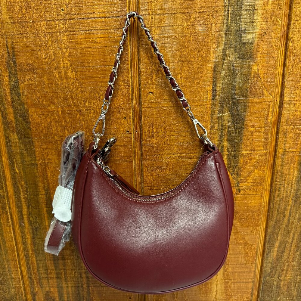 URBAN EXPRESSIONS Emily Crescent Crossbody - Burgundy